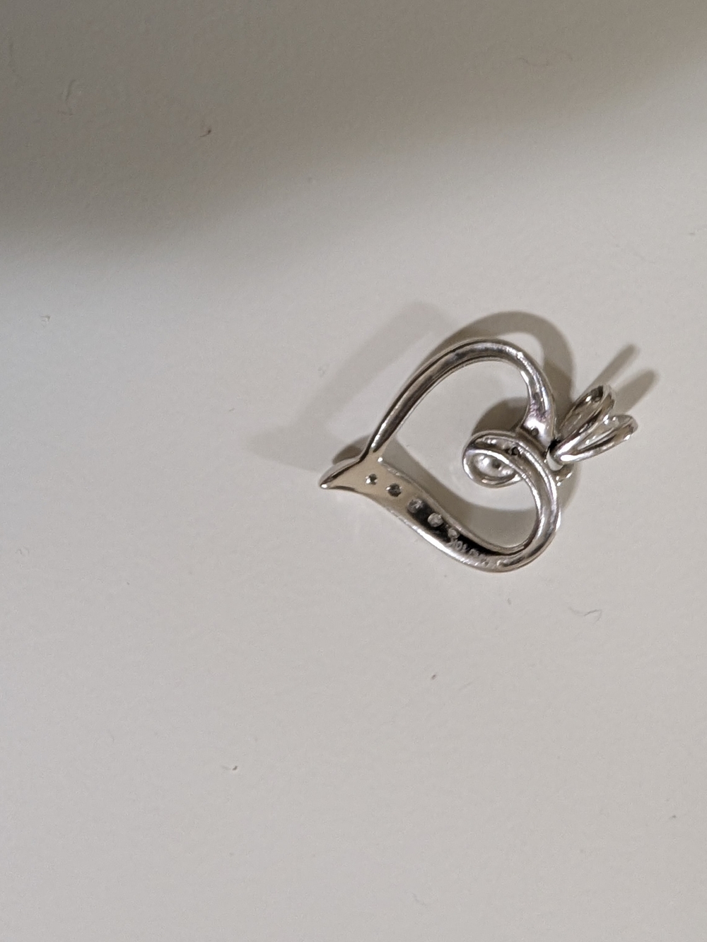Silver-Tone Jewelry Heart Pendant